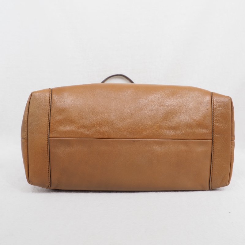 Gucci Brown Leather Craft Tote 焦糖啡色拼原色蟒蛇皮托特包-5