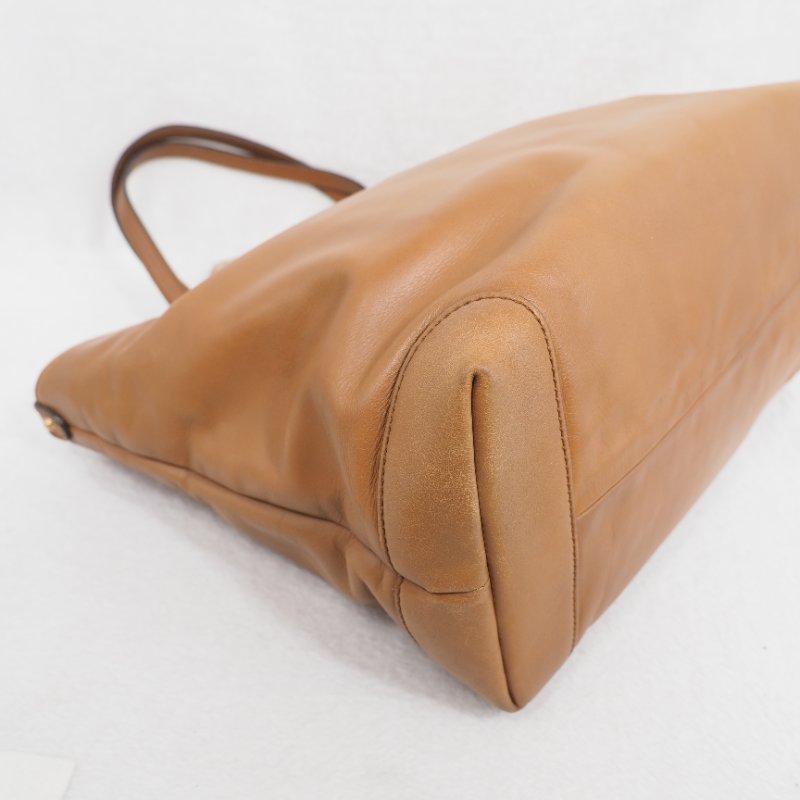 Gucci Brown Leather Craft Tote 焦糖啡色拼原色蟒蛇皮托特包-7