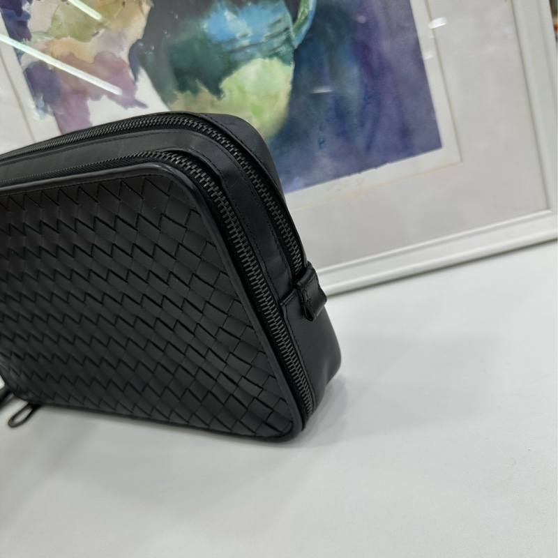 BV Bottega Veneta葆蝶家 黑灰色編長手包 尺寸25*5-2