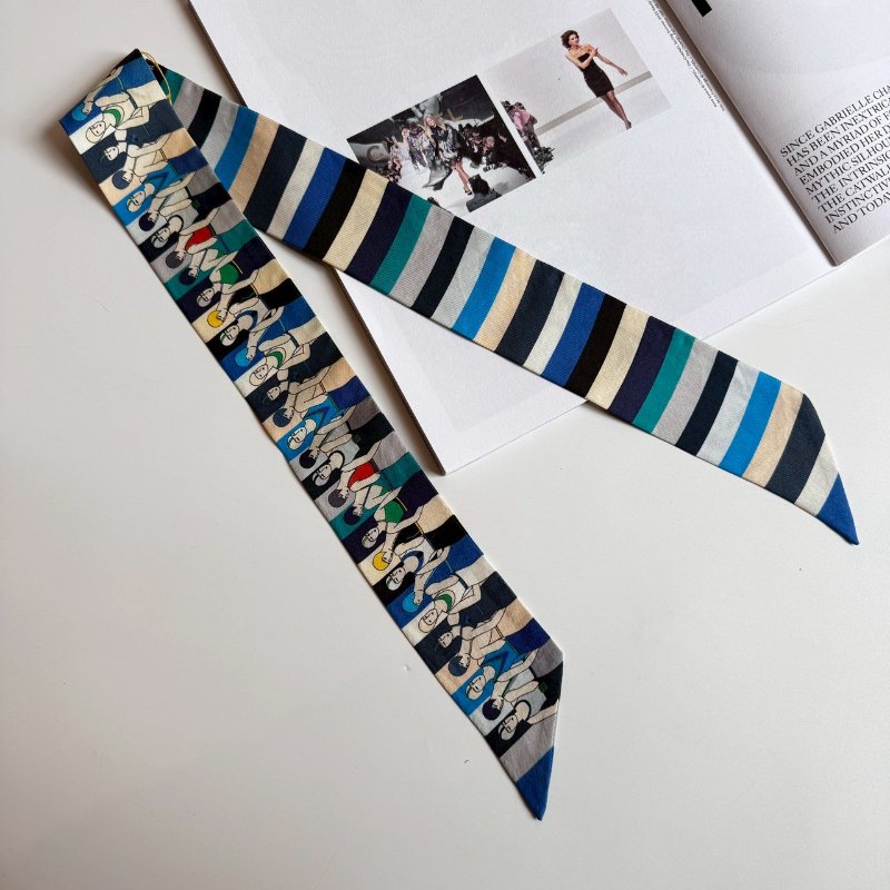 💥Hermes 泳裝派對絲巾twilly 共2條-0