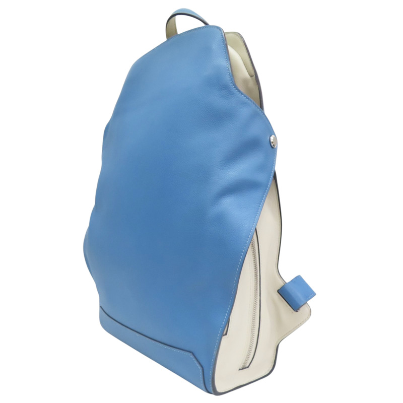 藍/白色 Evercolor牛皮 Cityback 27 後背包 C刻【HERMES 愛馬仕】-2