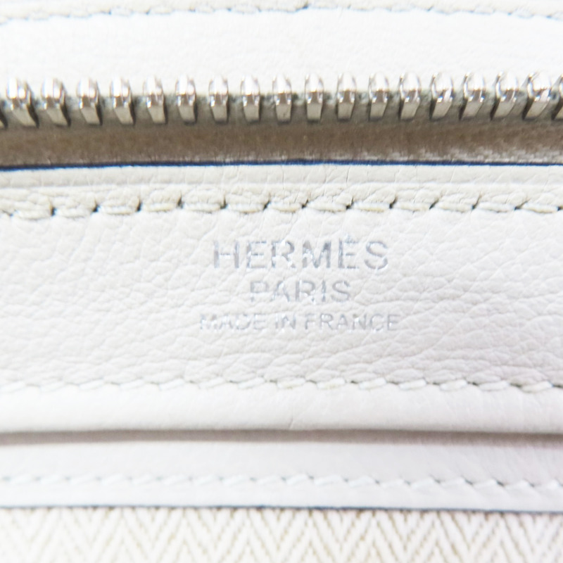 藍/白色 Evercolor牛皮 Cityback 27 後背包 C刻【HERMES 愛馬仕】-5
