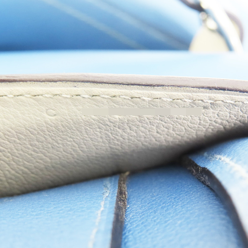 藍/白色 Evercolor牛皮 Cityback 27 後背包 C刻【HERMES 愛馬仕】-6