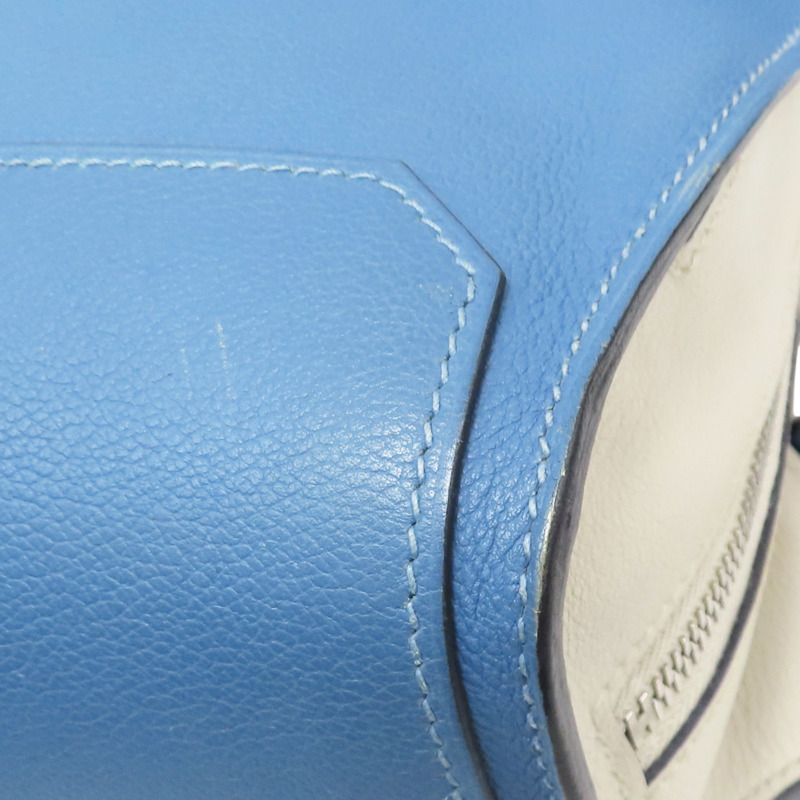 藍/白色 Evercolor牛皮 Cityback 27 後背包 C刻【HERMES 愛馬仕】-9