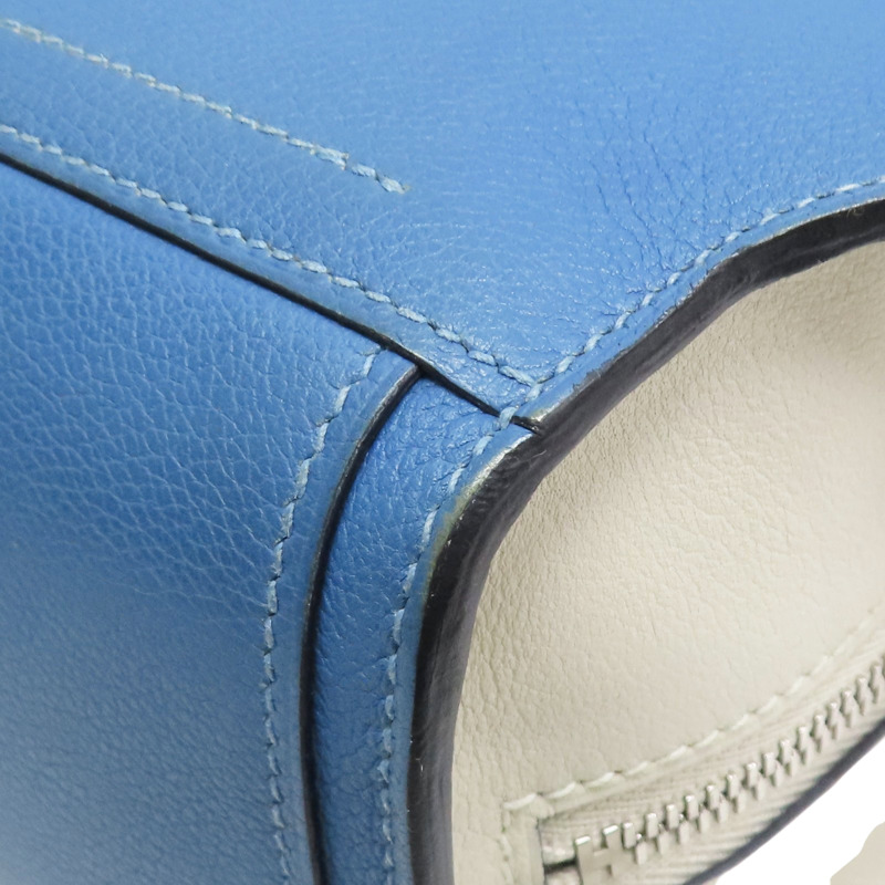 藍/白色 Evercolor牛皮 Cityback 27 後背包 C刻【HERMES 愛馬仕】-11