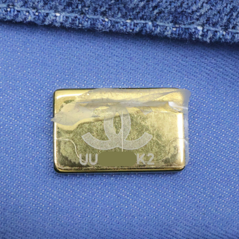 藍色 塗鴉 丹寧 斜背口蓋 Denim Mood 肩背包【CHANEL 香奈兒】 AS3134-9