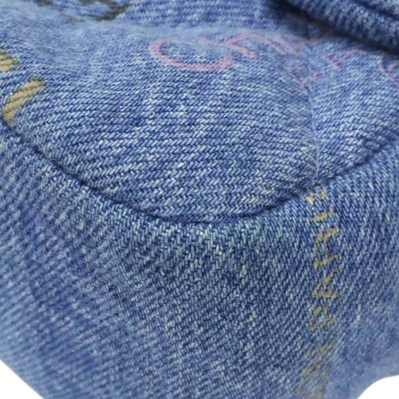藍色 塗鴉 丹寧 斜背口蓋 Denim Mood 肩背包【CHANEL 香奈兒】 AS3134-12
