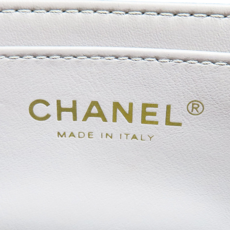 灰色 菱格紋 羊皮 Pearl Crush 金球 肩背包【CHANEL 香奈兒】 AS1787-6