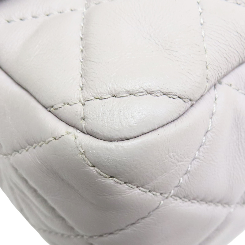 灰色 菱格紋 羊皮 Pearl Crush 金球 肩背包【CHANEL 香奈兒】 AS1787-9