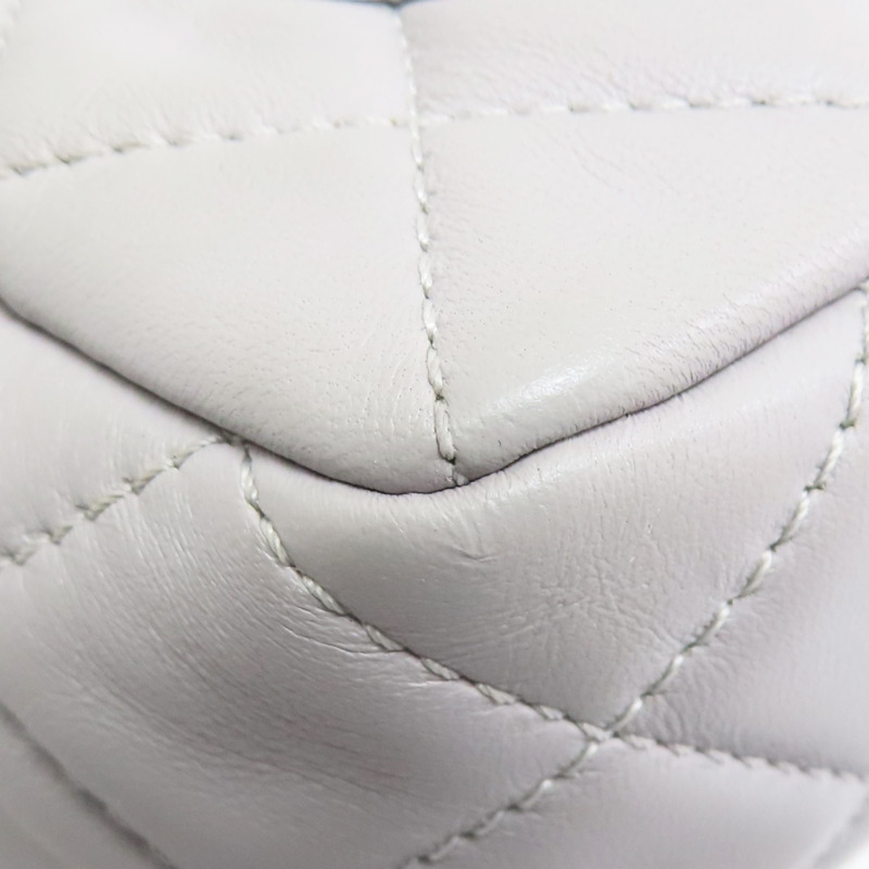 灰色 菱格紋 羊皮 Pearl Crush 金球 肩背包【CHANEL 香奈兒】 AS1787-11