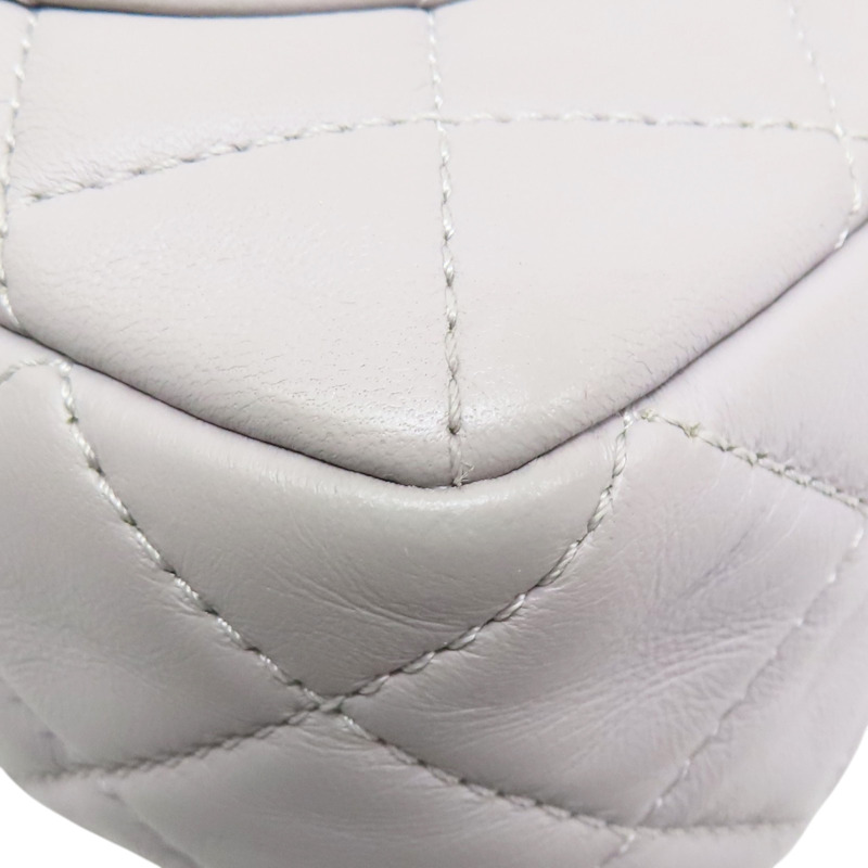 灰色 菱格紋 羊皮 Pearl Crush 金球 肩背包【CHANEL 香奈兒】 AS1787-12