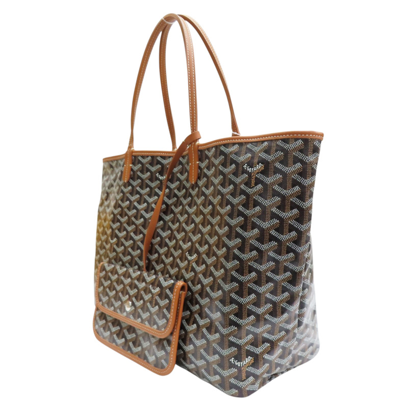 棕色 帆布 Saint Louis PM 托特包 肩背包【GOYARD 高雅德】-2