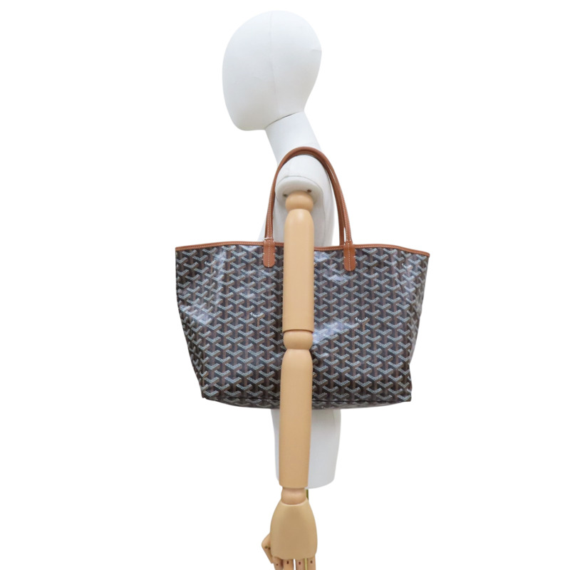 棕色 帆布 Saint Louis PM 托特包 肩背包【GOYARD 高雅德】-7