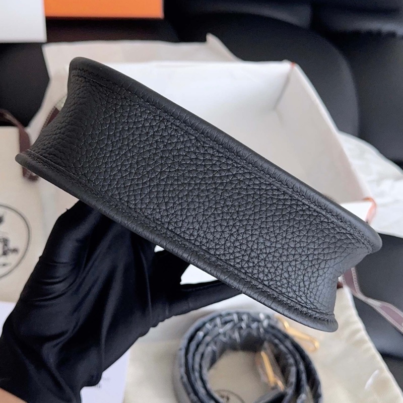 【全新品】Hermes evelyne mini愛馬仕伊芙琳黑金 斜挎包 U刻 tc皮 大全套-6