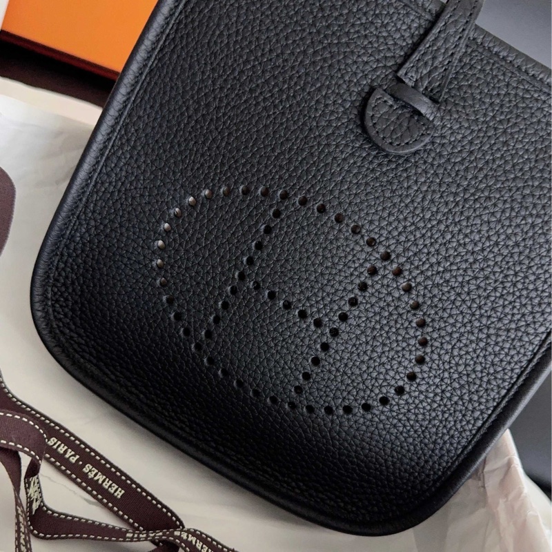 【全新品】Hermes evelyne mini愛馬仕伊芙琳黑金 斜挎包 U刻 tc皮 大全套-7