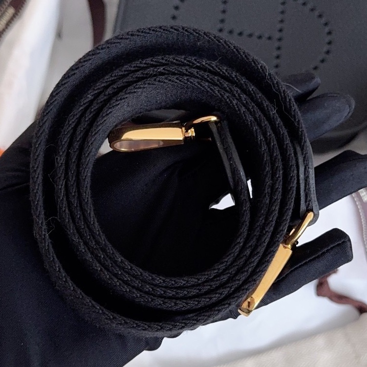 【全新品】Hermes evelyne mini愛馬仕伊芙琳黑金 斜挎包 U刻 tc皮 大全套-8