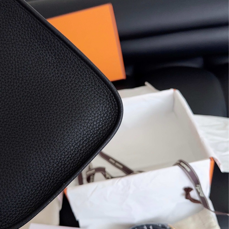 【全新品】Hermes evelyne mini愛馬仕伊芙琳黑金 斜挎包 U刻 tc皮 大全套-11