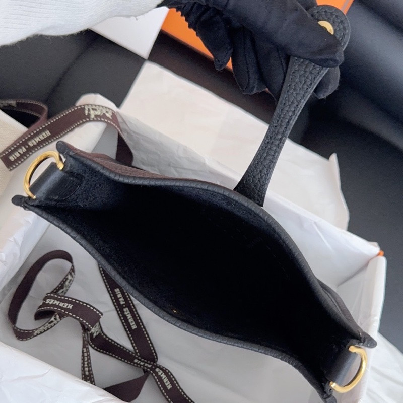 【全新品】Hermes evelyne mini愛馬仕伊芙琳黑金 斜挎包 U刻 tc皮 大全套-15