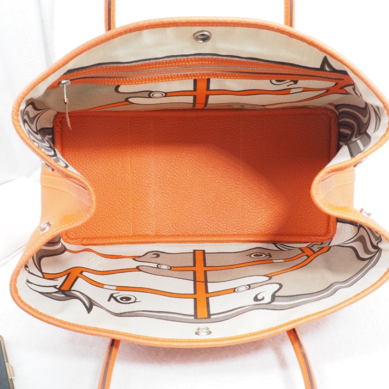 Hermes Garden Party GP36 經典橘色 Orange H 特別版-10