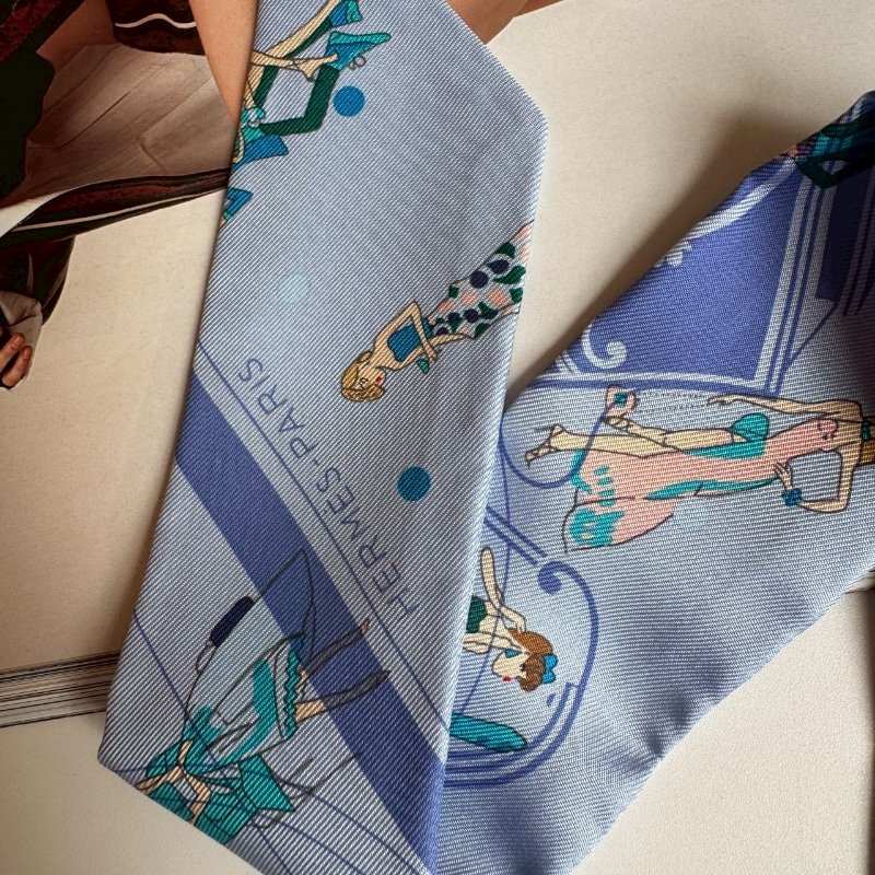 💖全新商品 Hermes 單條賣 夢幻藍紫色貴婦逛街TWILLY-2