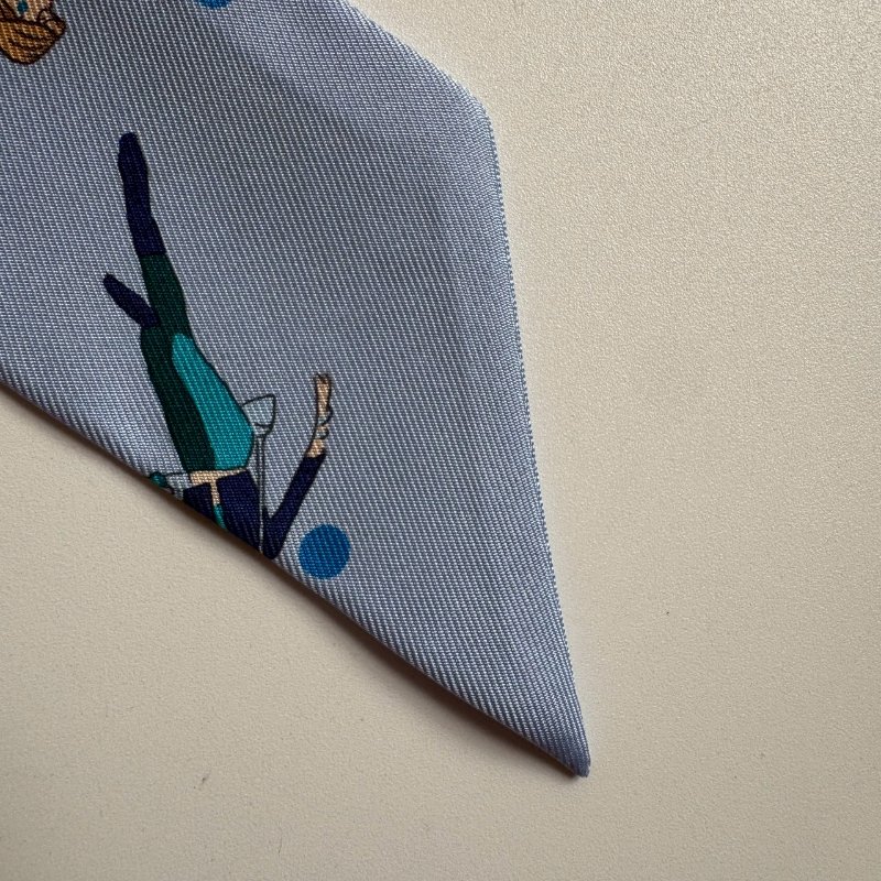 💖全新商品 Hermes 單條賣 夢幻藍紫色貴婦逛街TWILLY-4