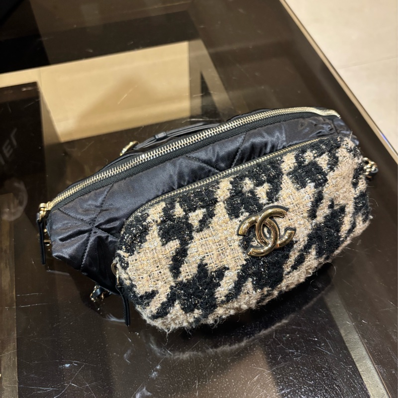 Chanel 千鳥格 肩背包 手提包 腰包-0