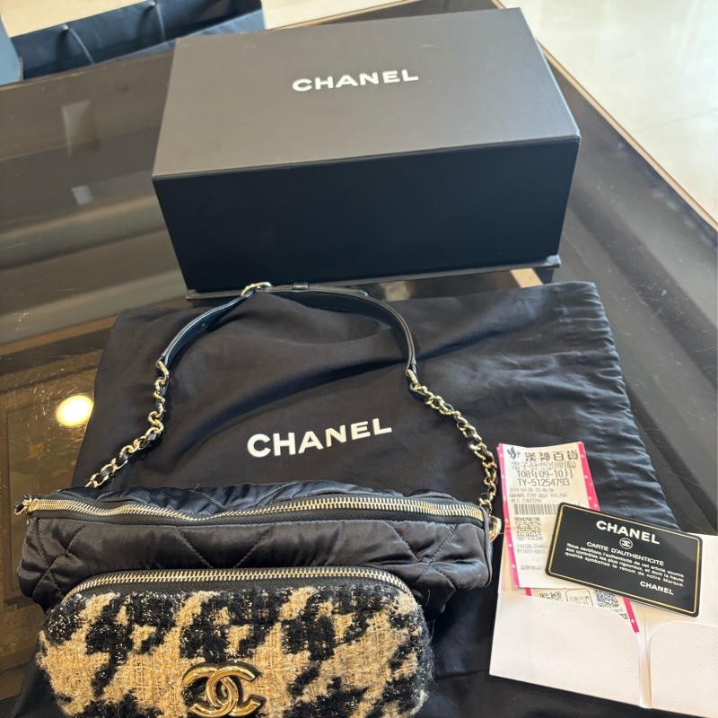 Chanel 千鳥格 肩背包 手提包 腰包-1