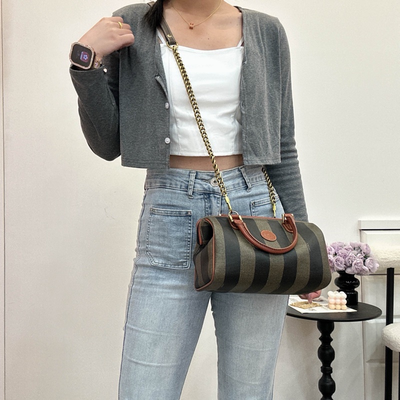 【赫蒂國際精品】Fendi 芬迪 經典 Pequin 系列迷你波士頓包 vintage-2