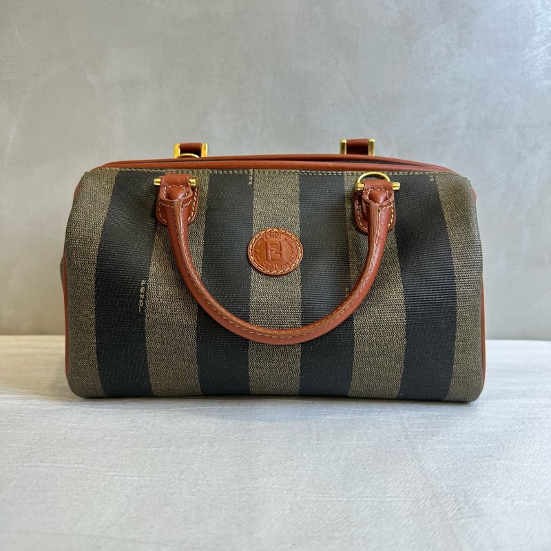 【赫蒂國際精品】Fendi 芬迪 經典 Pequin 系列迷你波士頓包 vintage-3