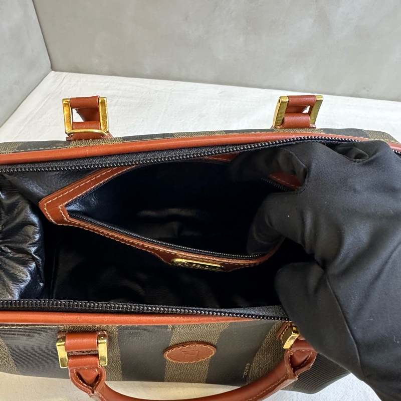 【赫蒂國際精品】Fendi 芬迪 經典 Pequin 系列迷你波士頓包 vintage-22