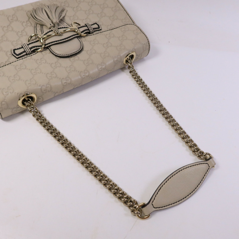 GUCCI 牛皮皮革Emily鏈帶肩背袋-8