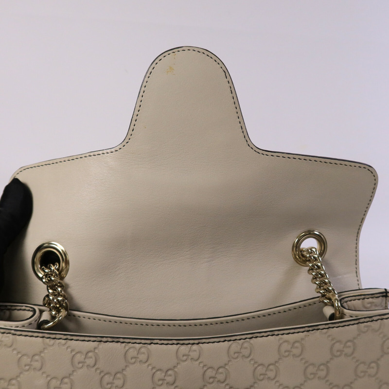 GUCCI 牛皮皮革Emily鏈帶肩背袋-14