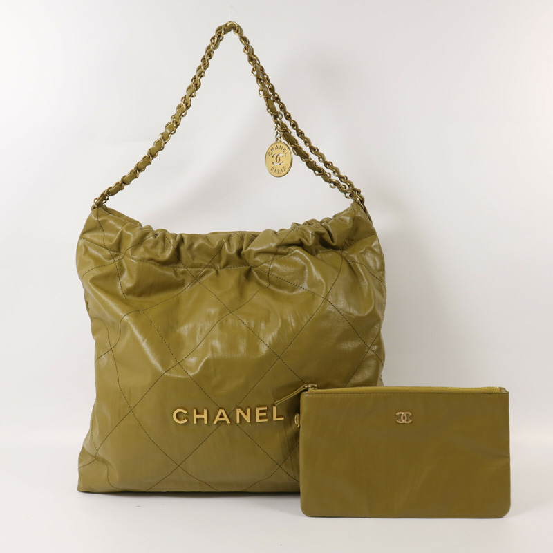 CHANEL 牛皮皮革Chanel 22 Small鏈帶肩背袋-8