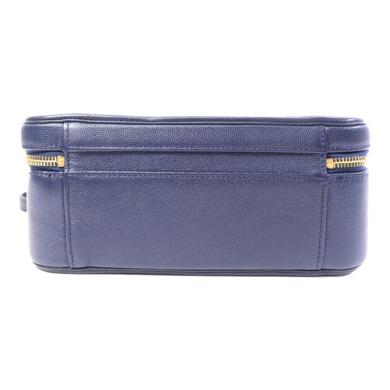 CHANEL 牛皮皮革CC Filigree Vanity Case鏈帶手挽肩背兩用袋-3