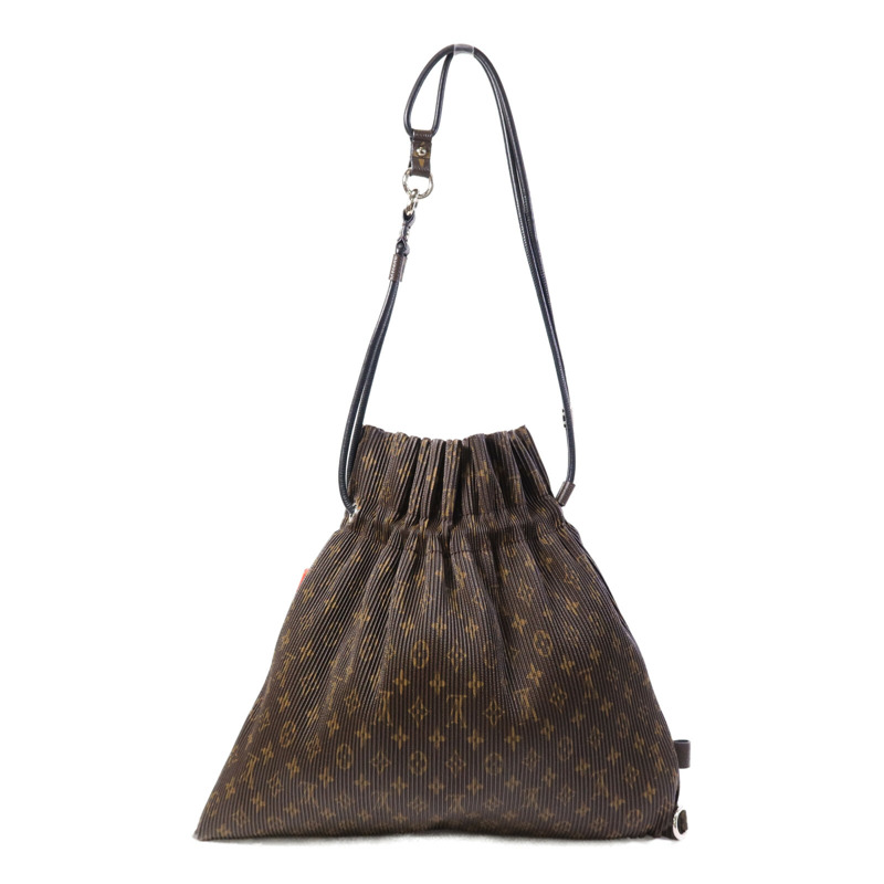 LOUIS VUITTON 塗層帆布Pleated Explorer肩背袋-1