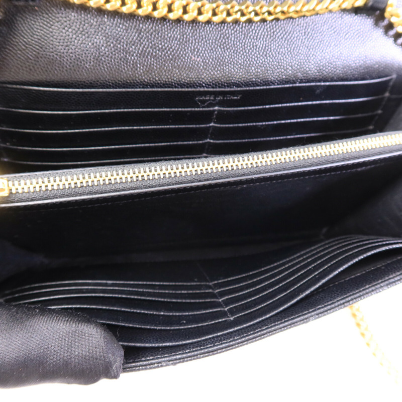 SAINT LAURENT 牛皮皮革Cassandre Envelope鏈帶肩背袋-4