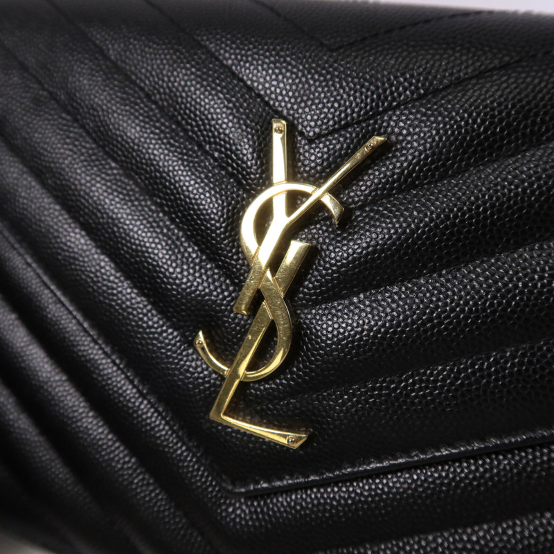 SAINT LAURENT 牛皮皮革Cassandre Envelope鏈帶肩背袋-6