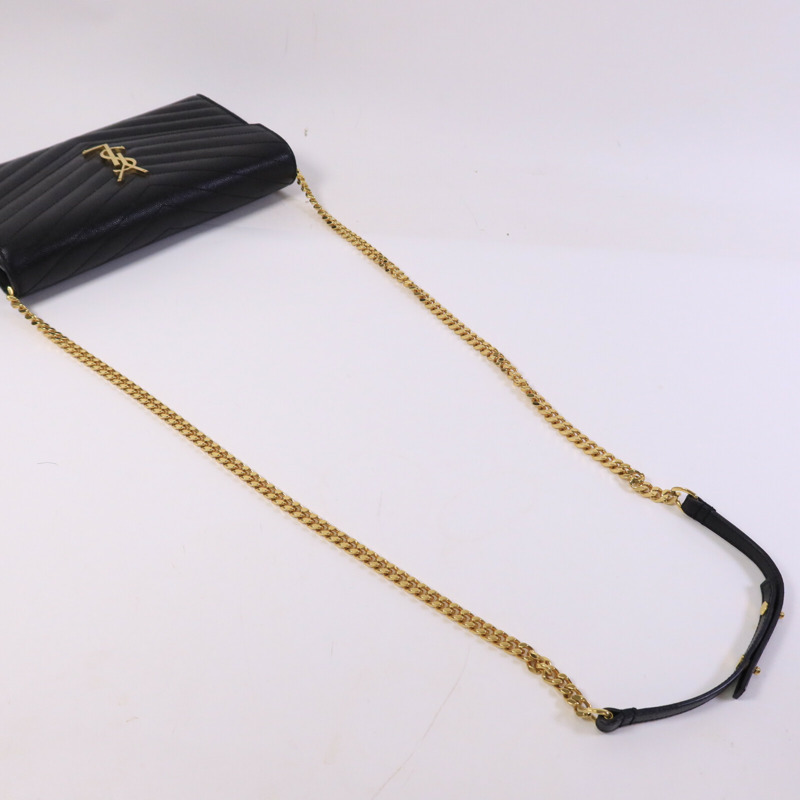 SAINT LAURENT 牛皮皮革Cassandre Envelope鏈帶肩背袋-8