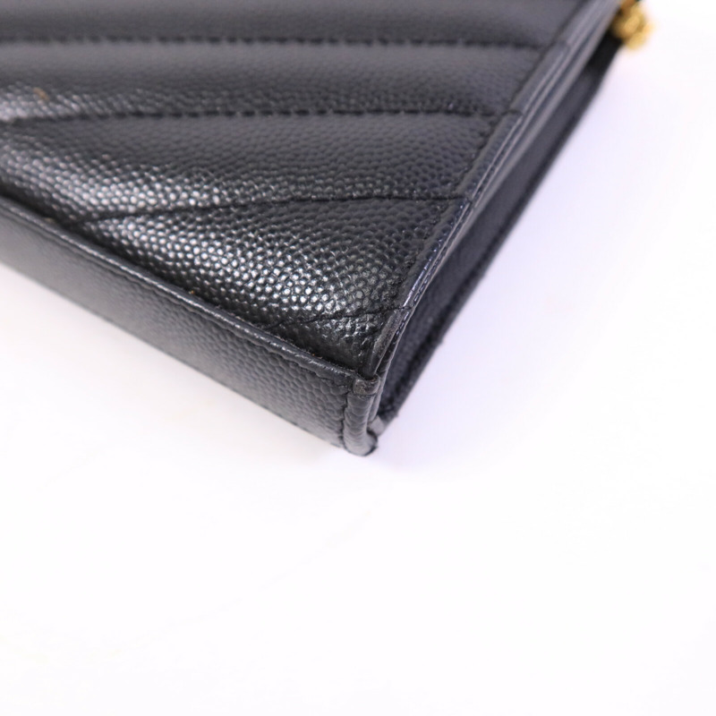 SAINT LAURENT 牛皮皮革Cassandre Envelope鏈帶肩背袋-9