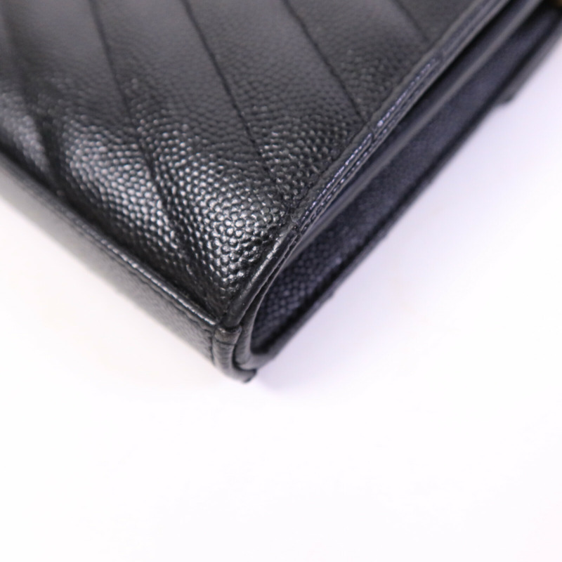 SAINT LAURENT 牛皮皮革Cassandre Envelope鏈帶肩背袋-11