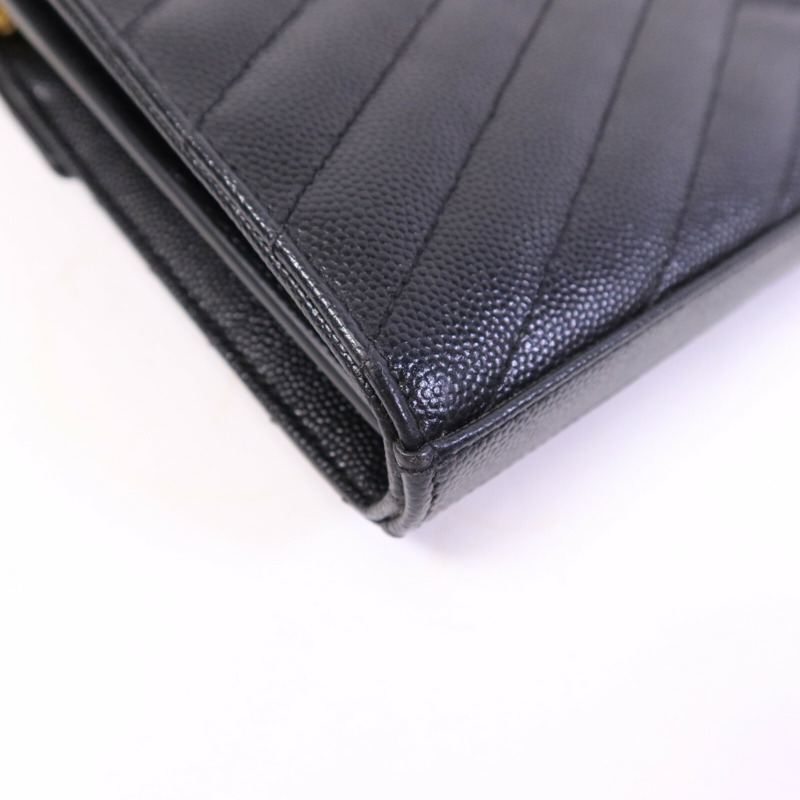 SAINT LAURENT 牛皮皮革Cassandre Envelope鏈帶肩背袋-12