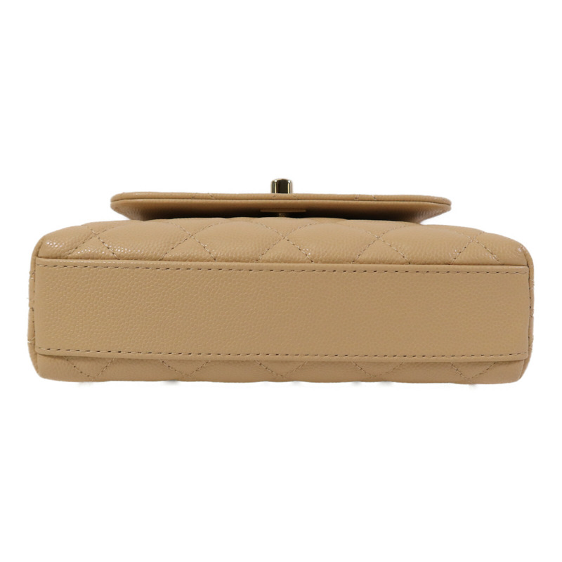 CHANEL 牛皮皮革Nano Coco Handle鏈帶手挽肩背兩用袋-3