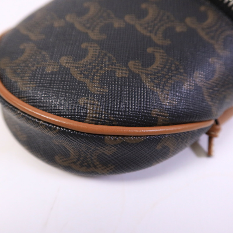 CELINE 塗層帆布Small Zipped Purse肩背袋-10