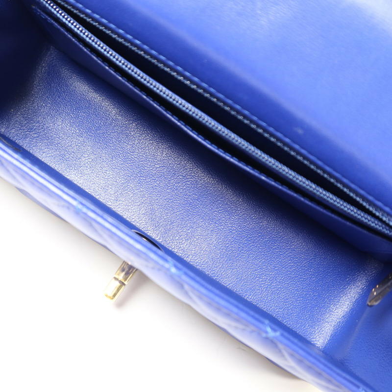 CHANEL 羊皮皮革Mini Classic 20鏈帶肩背袋-4