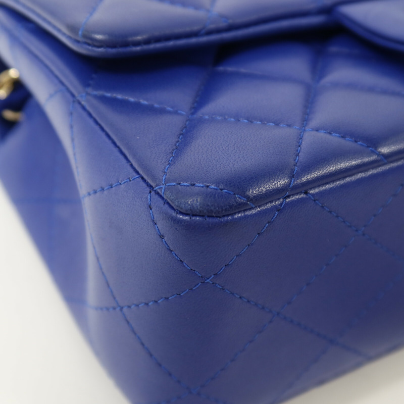 CHANEL 羊皮皮革Mini Classic 20鏈帶肩背袋-11