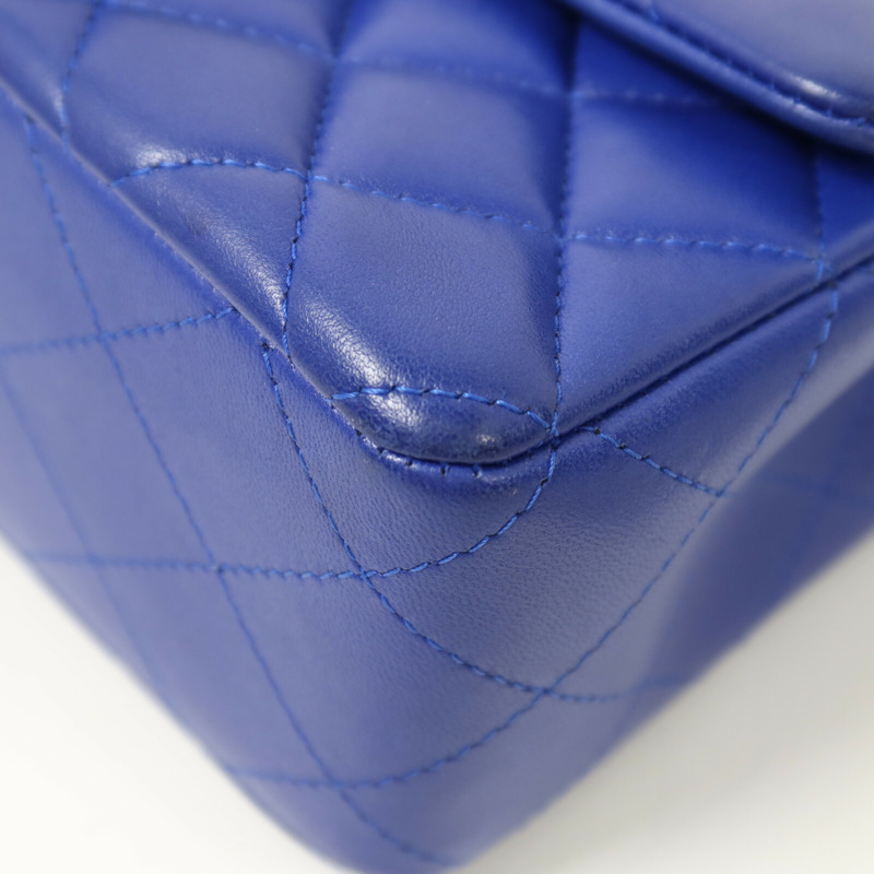 CHANEL 羊皮皮革Mini Classic 20鏈帶肩背袋-12