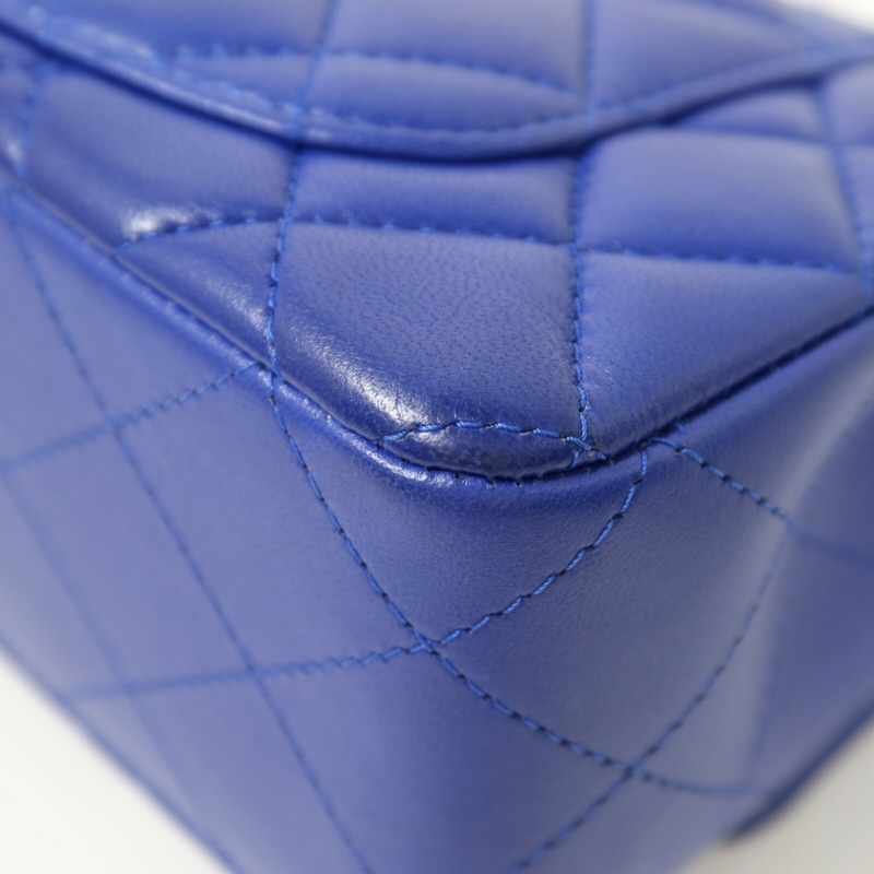 CHANEL 羊皮皮革Mini Classic 20鏈帶肩背袋-14