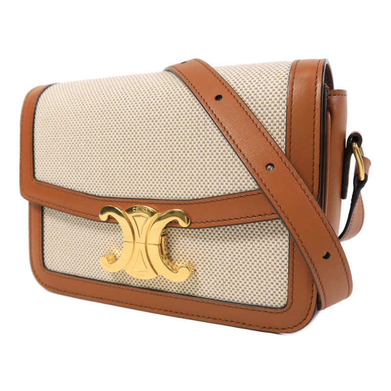 CELINE 帆布Teen Triomphe Bag肩背袋-2