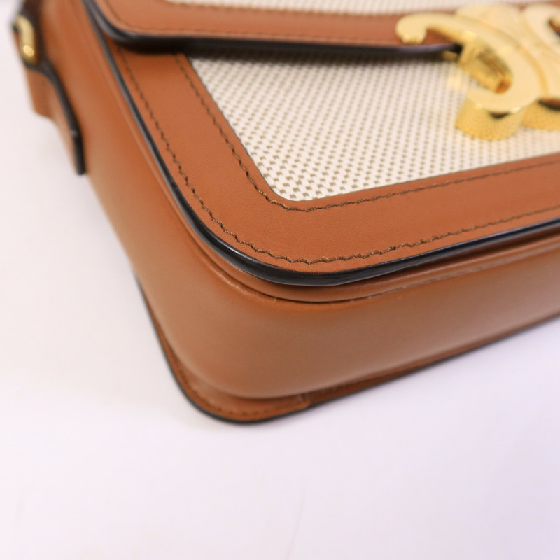 CELINE 帆布Teen Triomphe Bag肩背袋-10