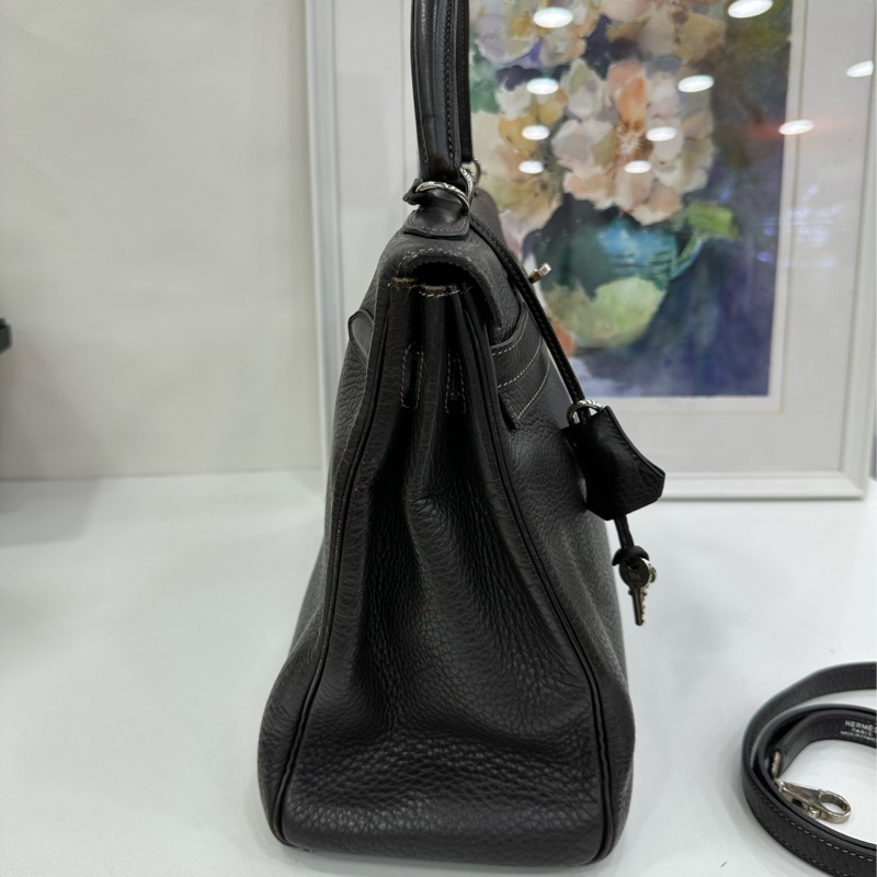 Hermes 愛馬仕 kelly32 深卡色銀扣 togo皮 框E-2